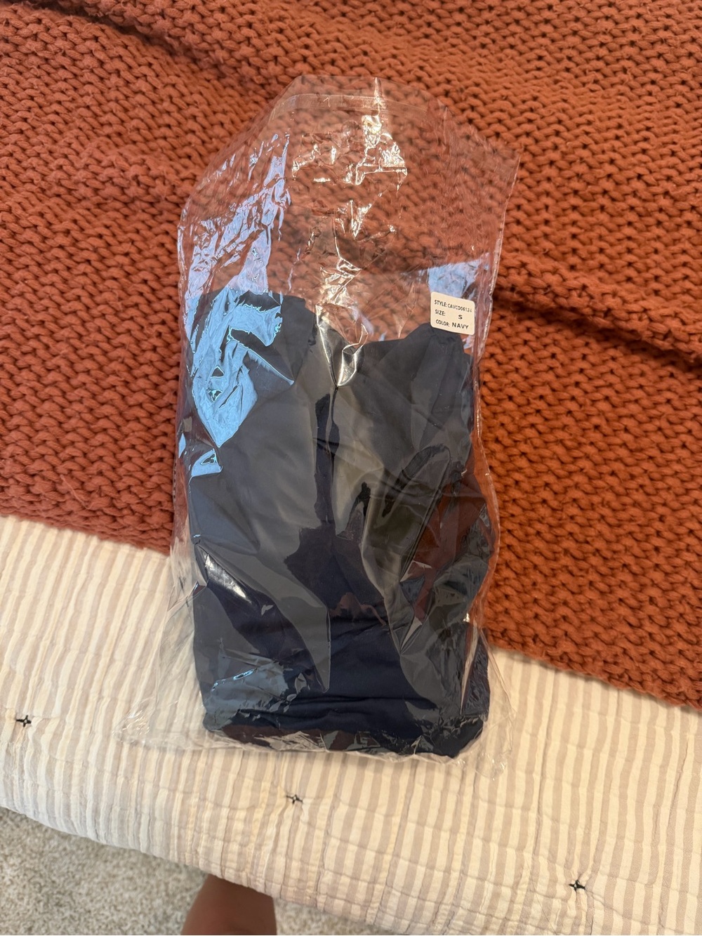 TCEC One-Shoulder Navy Bubble Hem Dress - Picture 9 of 9